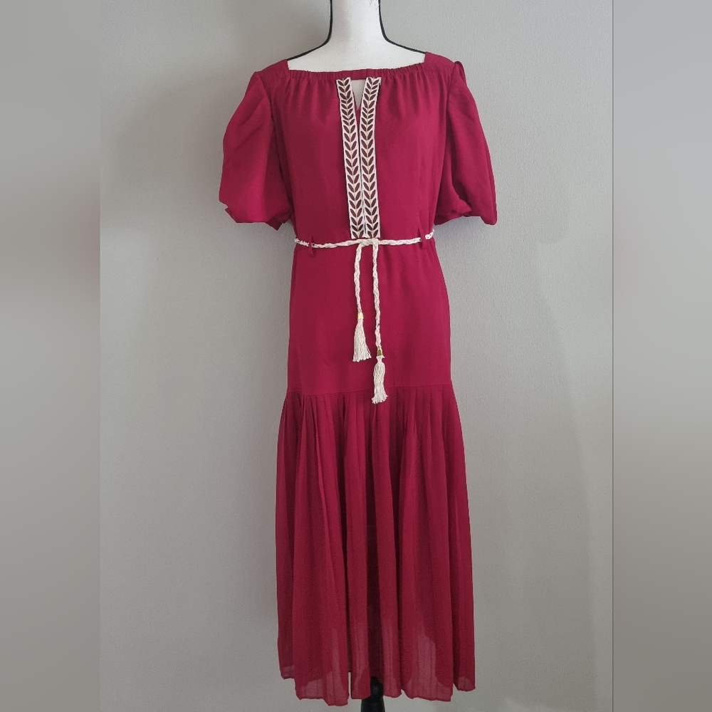 Eid Gorgeous nichii chiffon Palestinian embroidery dress